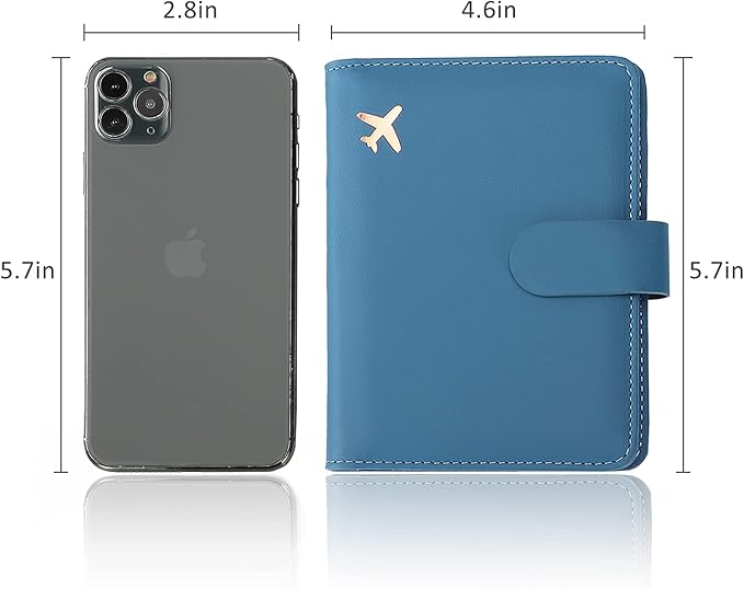 Melsbrinna Rfid Passport Holder for Travel women/Men, Cute Passport Wallet Rfid Blocking Card Slots, Rfid Passport Cover/CaseTravel Wallet, Passport Book Holder (1, Blue)