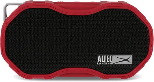Altec Lansing Baby Boom XL - Waterproof Bluetooth Speaker, Wireless & Portable Speaker for Travel & Outdoor Use, Deep Bass & Loud Sound, 1 Pack, Red