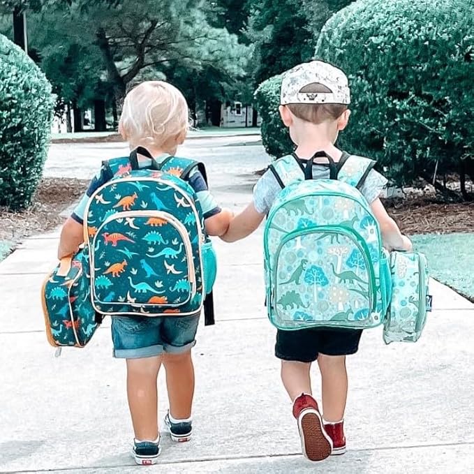 Wildkin 12-inch Kids Backpack – Padded, Adjustable, Ideal for Daycare & Travel - Dinomite Dinosaurs