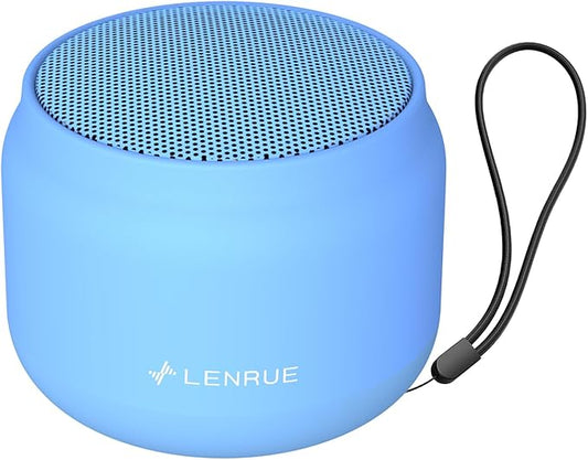 LENRUE Portable Bluetooth Speakers,Waterproof Wireless Speaker, Metal Small Speaker,5W Clear Crystal Sound,Long Playtime time, Colorful Light, Gift for Men and Women