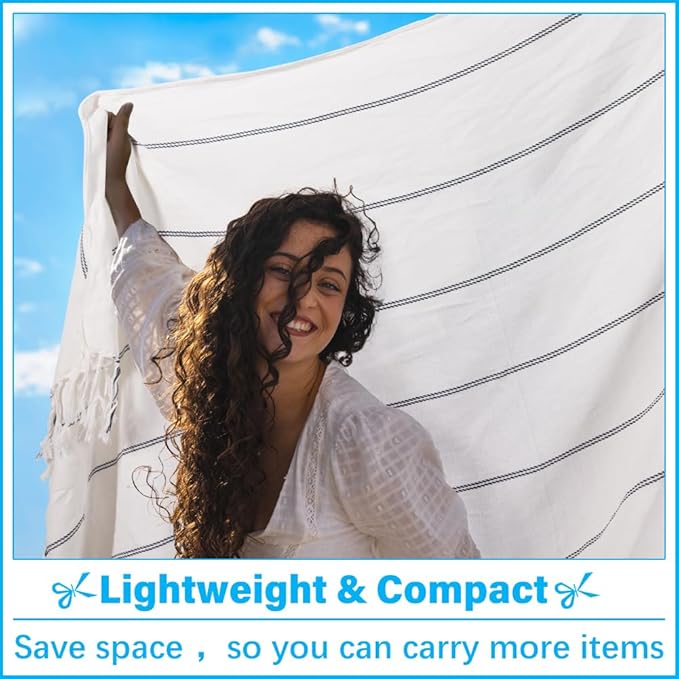 Oversized Turkish Beach Towel Blanket XXL Cotton Sandproof Towels Boho Woven Extra Large Big Sand Free Giant Throw Thick Blankets Huge Quilt XL Picnic Camping Necessities Cloud For Adult Gifts White