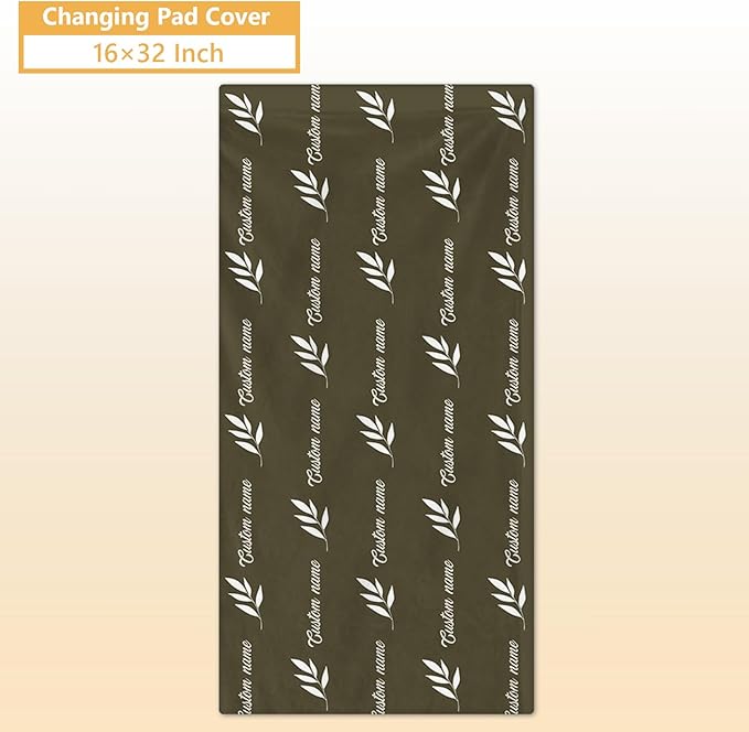 Personalized Crib Bedding Set, 5 Pcs Custom Name Nursery Bedding Set with Double Layer Blanket, Green Woodland Deer Baby Crib Set for Boys Girls, Customized Gifts for Toddlers Infants Babies