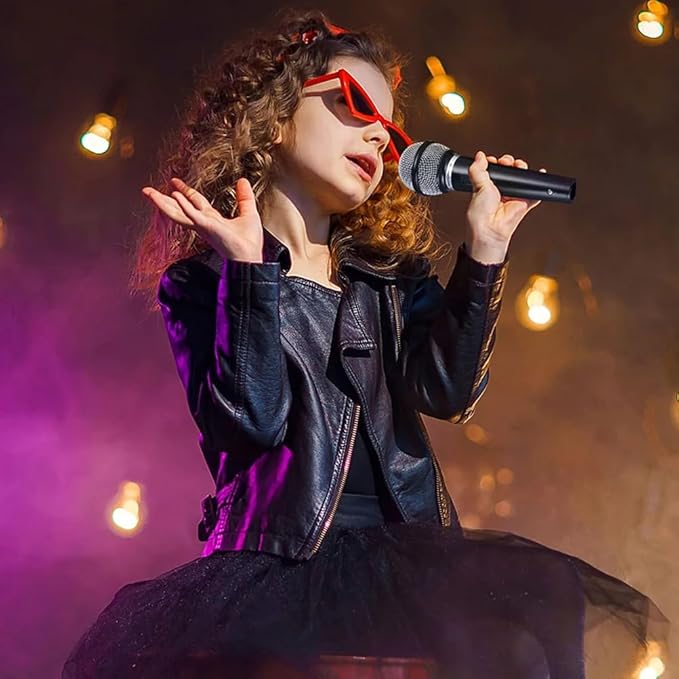 LOGOFUN 3 Pcs Toy Microphone for Kids Plastic Microphone Prop Fake Pretend Mics for Karaoke Fun Costume Prop