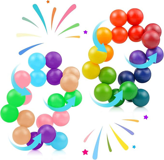 2PCS Autism Sensory Toys for Autistic Children, Sensory Fidget Toys for Kids Adults ,Autism Learning Materials ADHD Fidget Toys, Toddler Stocking Stuffers Present for Boys 3+ Year Old Age(D)