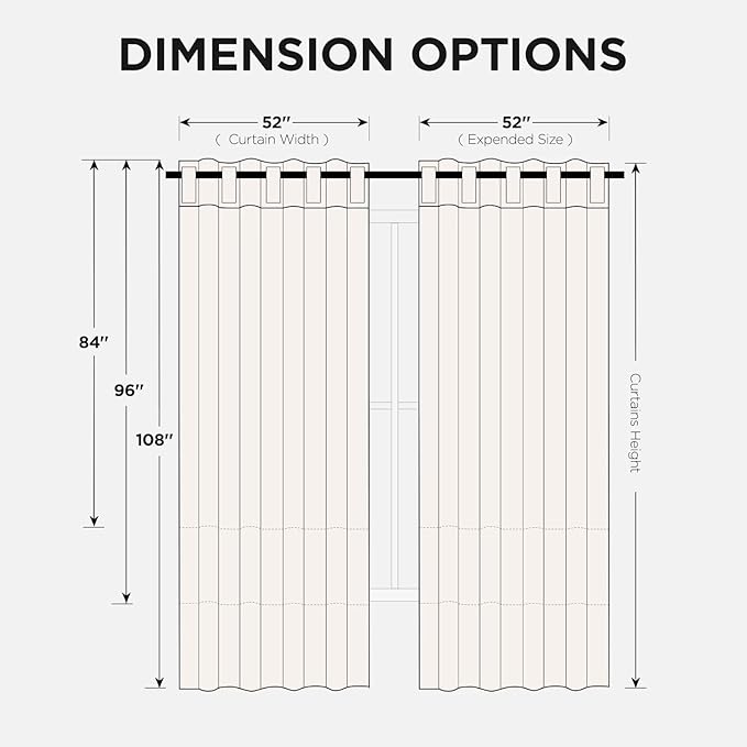 Joydeco 72 Inch Blackout Curtains for Bedroom, Thermal Insulated Black Out Curtains, Room Darkening Drapes for Living Room Window Rod Pocket Back Tab (W52 x L72 Inch, Beige)