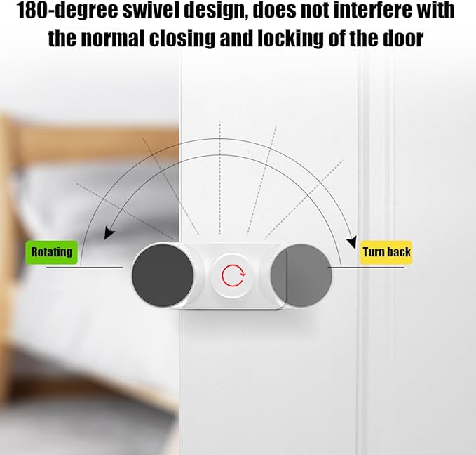 Kytasryl Door Pinch Guard, Baby Proofing Door Stoppers with 180° Rotating Self Adhesive Base, Children Anti-Pinch Door Stopper, Keep Finger Safe (3 PCS)