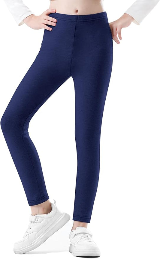 Girls Leggings Cotton Leggings for Toddler Footless Girls Pants Stretchy Baby Girl's Pants Infant Basic Leggings Size 6M -14Y