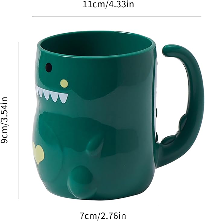 Kids Toothbrush Set - with Soft Bristles Toothbrush and Rinse Cup for Kids Toddler - Fun Brushing for Children - Toddler Toothbrush Soft Toothbrush Kit (Dinosaur)