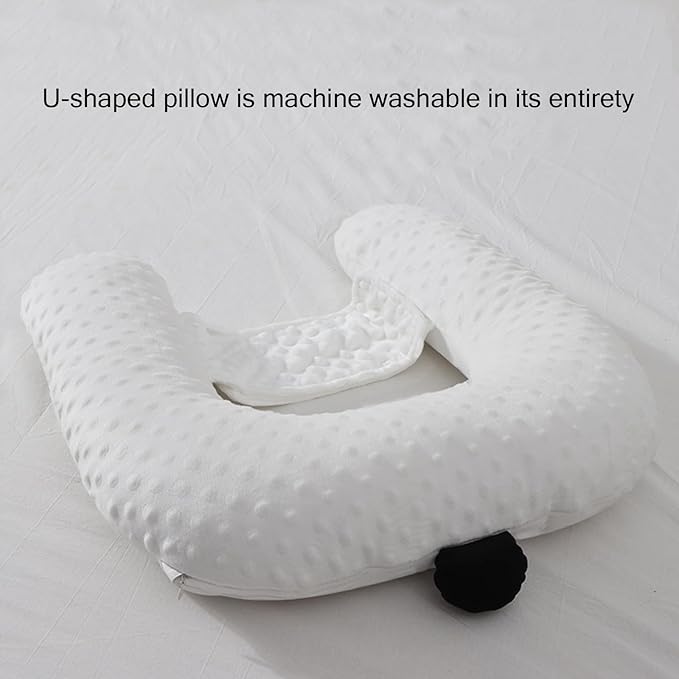 Infants Feeding Pillow, Infants Multifunctional Feeding Support Pillow 3 Piece Set, Infants Anti Breastfeeding Anti Choking Bed Medium Feeding Pillow, Travel Portable Removable Support Pillow, Cream