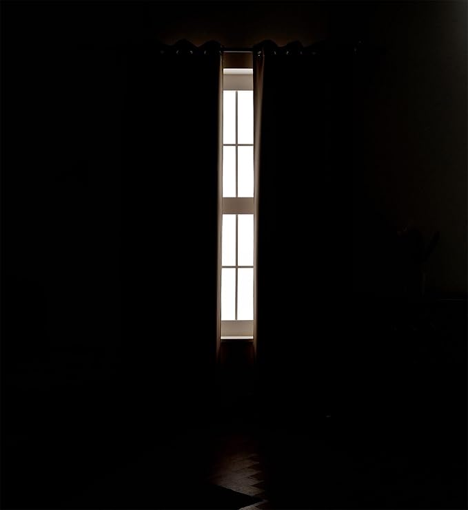 MIUCO Blackout Curtains Room Darkening Curtains Textured Grommet Window Curtains for Bedroom 2 Panels 52x63 Inch Long Taupe