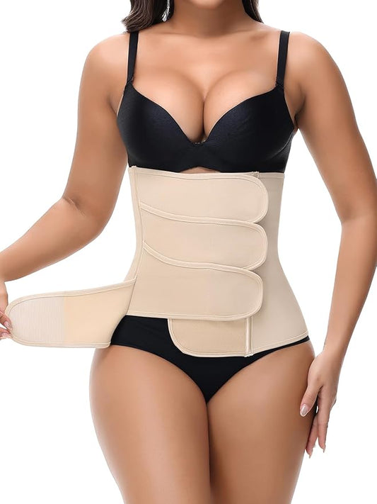 SHAPSHE Waist Trainer for Women Postpartum Recovery Wrap Waist Cincher Corset Shapewear Belly Band
