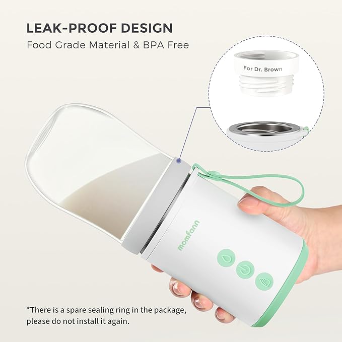 Portable Bottle Warmer, Travel Baby Bottle Warmer for Breastmilk On The Go, Leak-Proof, 2 Modes Fast Heating
