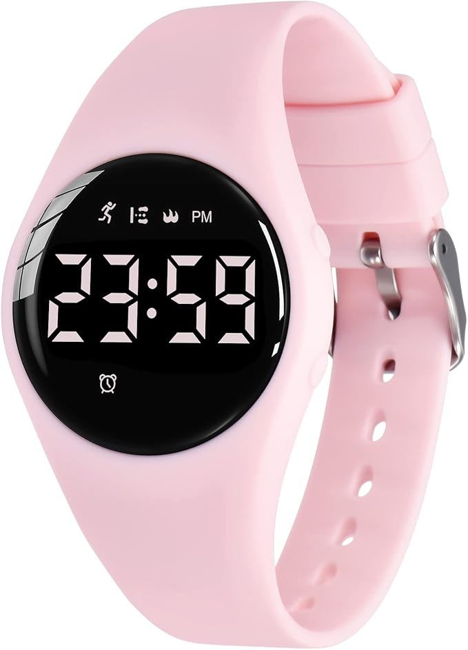 Kids Watches for Girls Boys Digital Sport Watch with Step Counter Pedometer Vibration Alarm Clock, No App Waterproof Fitness Tracker Kids Watch Boys Girls Teens Students Ages 5-16