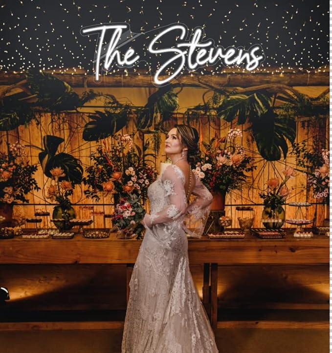 Custom Neon Sign,Neon Sign Customizable for Wall Decor,Birthday Gift, Gifts for girl,Girlfrend, christmas,Wedding,Party,Bar,Salon,Personalized Family Name ligh for Bedroom Decor