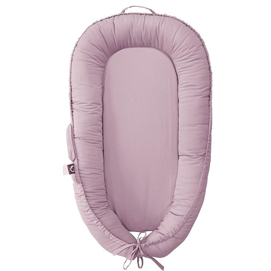Infant Lounger, Baby Nest Cover for Baby Girls & Boys, Newborn Essentials for Baby 0-18 Months, 100% Cotton Breathable (Lavender_Blush)