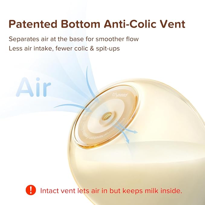 Thyseed PPSU Natural Anti-Colic Baby Bottles | Newborn Breast Like Nursing Bottle for Breastfed Babies with Nipple(0-1 Months),5oz,1pack