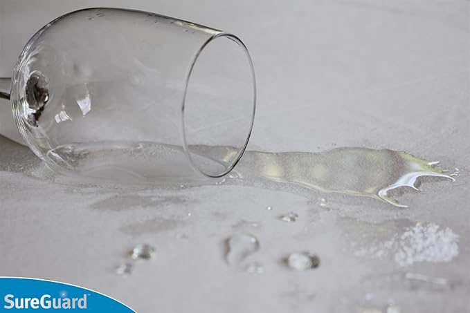 SureGuard King Size Mattress Protector - 100% Waterproof, Hypoallergenic - Premium Fitted Cotton Cover - Smooth