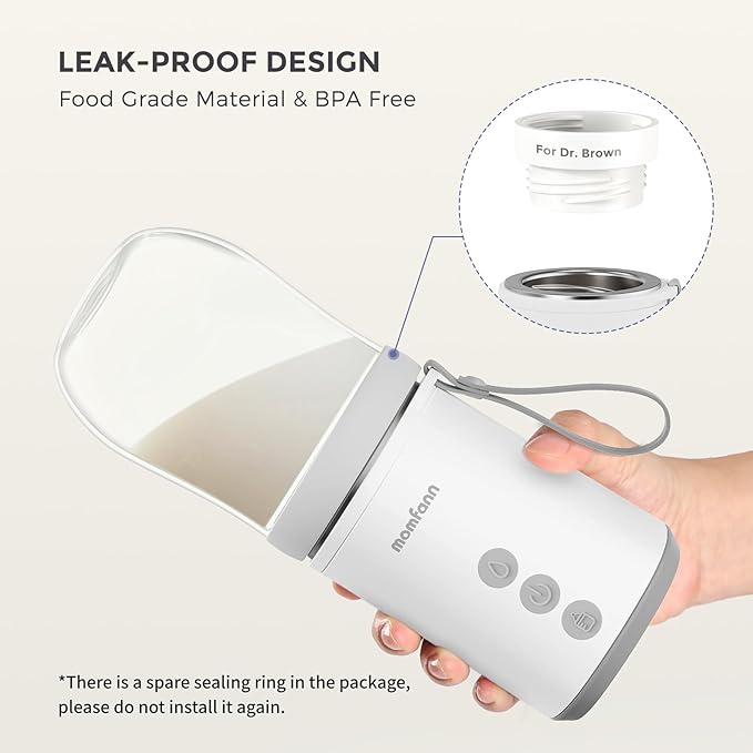 Portable Bottle Warmer, Travel Baby Bottle Warmer for Breastmilk On The Go, Leak-Proof, 2 Modes Fast Heating