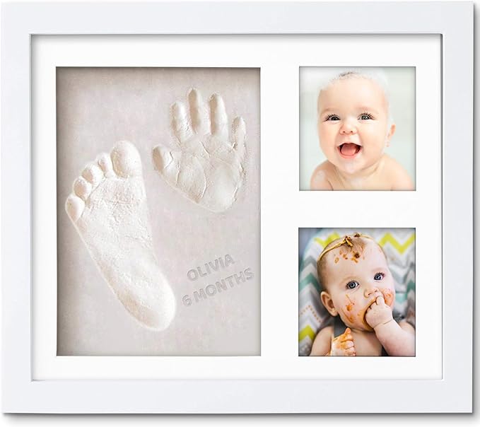 Little Hippo Baby Footprint Kit & Keepsake | Baby Handprint Kit | Baby Hand and Footprint Kit (Alpine White, Standard)