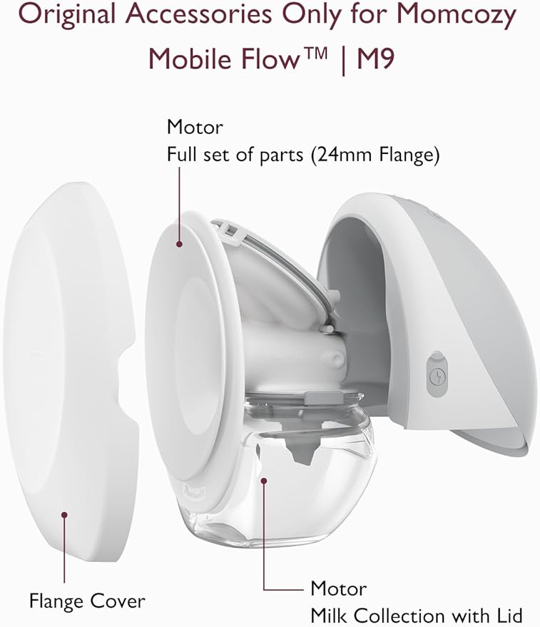 Momcozy Original Replacement Accessories for Upgraded Mobile Flow | Upgraded M9,Original Upgraded M9 Breastfeeding Parts,Full Set Parts,1 Pack