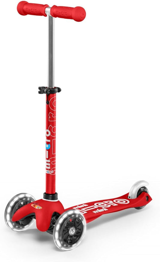 Micro Kickboard Mini Deluxe LED Three-Wheeled Lean-to-Steer Swiss-Designed Micro Scooter