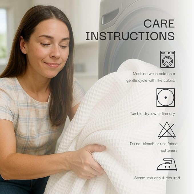 Salt Earth GOTS Certified 100% Organic Cotton Throw Blanket,108"X90" Blankets & Throws for Bed, Throw Blanket for Couch,Modern & Cozy Blanket, All Season Waffle Blanket, Soft Blanket(Cinnamon Stick)