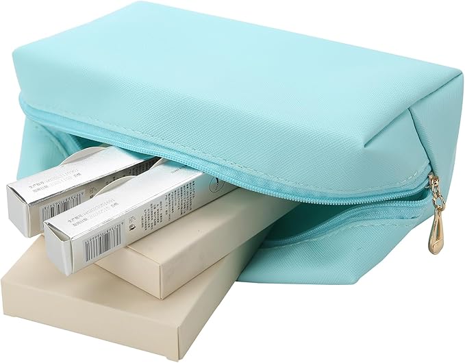 Bridesmaid Proposal Gifts Letter Cosmetic makeup bag bulk for Wedding Party Favors Bachelorette party decorations Toiletry Organizer Bag Makeup Case Gift (8, White&Pink)