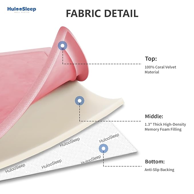 Baby Play Mat for Floor,1.3" Thick Memory foam Tummy Time Mat,Soft Coral Velvet Nursery Rug,Extra Large Non Slip for Crawling,Toddlers,Infants,kids,Yoga&Tatami Style for Living Room(Pink)