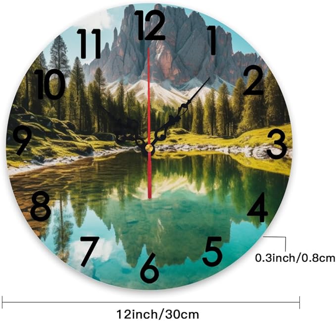 Generic Custom Wall Clock Personalized Picture Hanging Time Clocks Silent Non Ticking Round Decoration for Kitchen Family Friends Gifts