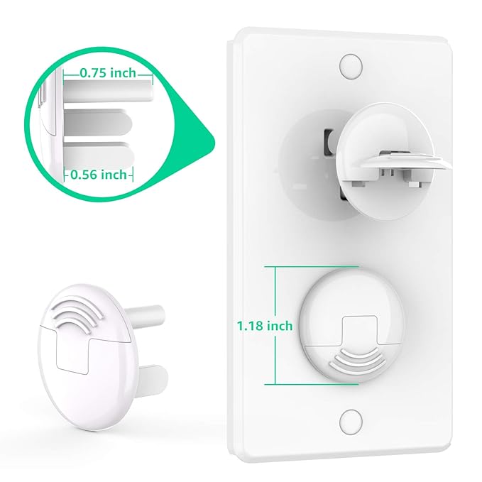 Outlet Covers (42 Pack) with Hidden Pull Handle Baby Proofing Plug Covers 3-Prong Child Safety Socket Cover Electrical Outlet Protectors Baby Proof Plug Protectors