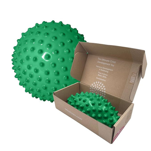 Edushape Original Sensory Ball - 7" Deflated Green Color Baby Ball Enhances Gross Motor Skills for Kids 6 Months & Up