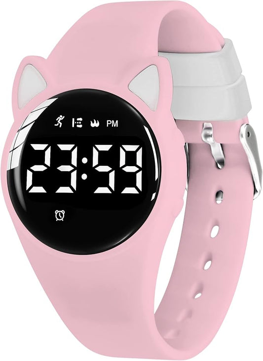 Kids Watches for Girls Boys Digital Sport Watch with Step Counter Pedometer Vibration Alarm Clock, No App Waterproof Fitness Tracker Kids Watch Boys Girls Teens Students Ages 5-16