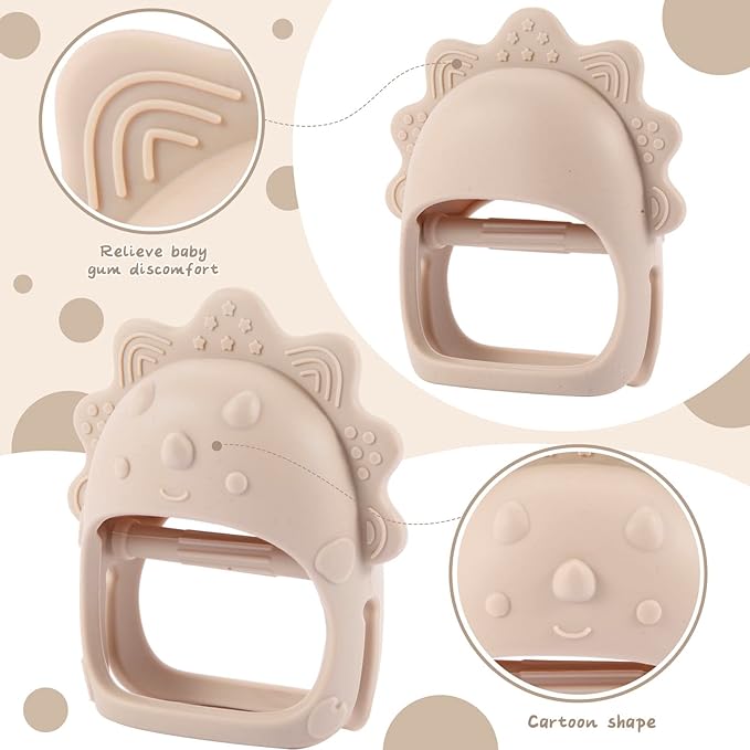 Baby Teething Toys, Teething Toys, Teethers for Babies 3-6 Months, Baby Chew Toys, BPA Free Teether Mitten with Soft Texture for Sensory Exploration and Itching Teething Relief