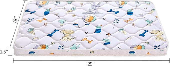 Baby Bassinet Mattress 29x 18 inches- Firm Support and Comfort Premium Foam,Noiseless and Odorless,Hypoallergenic Small Crib Mattress, Fits Moses Basket, Dual Sided with Soft Breathable Fabric