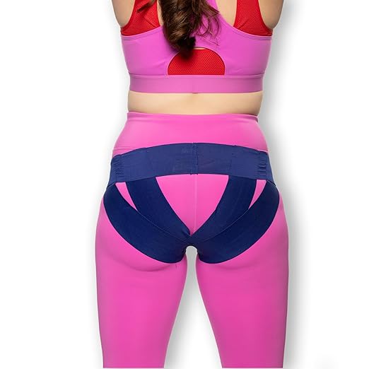 Women's Pelvic Support Belt ― Uterus Girdle for Prolapsed Bladder | Postpartum Recovery | Pain Relief | Low Waist - SAPPHIRE BLUE - XL