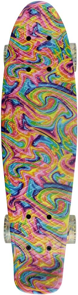 Skateboards Complete 22 Inch Mini Cruiser Retro Skateboard for Kids Boys Youths Beginners