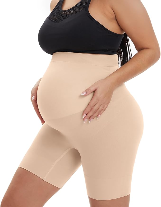 Seamless Maternity Shapewear, Prevent Thigh Chaffing, Pregnancy Belly Support, S-5XL