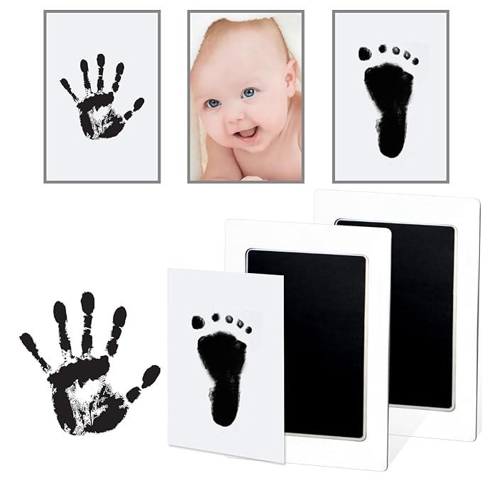 1-Pack Clean Touch Ink Pad for Baby Handprints and Footprints, Baby Footprint Kits,Inkless Hand and Footprint Kit,No Mess Ink Pad for Baby Hand and Footprints,Baby Shower Gifts for New Moms