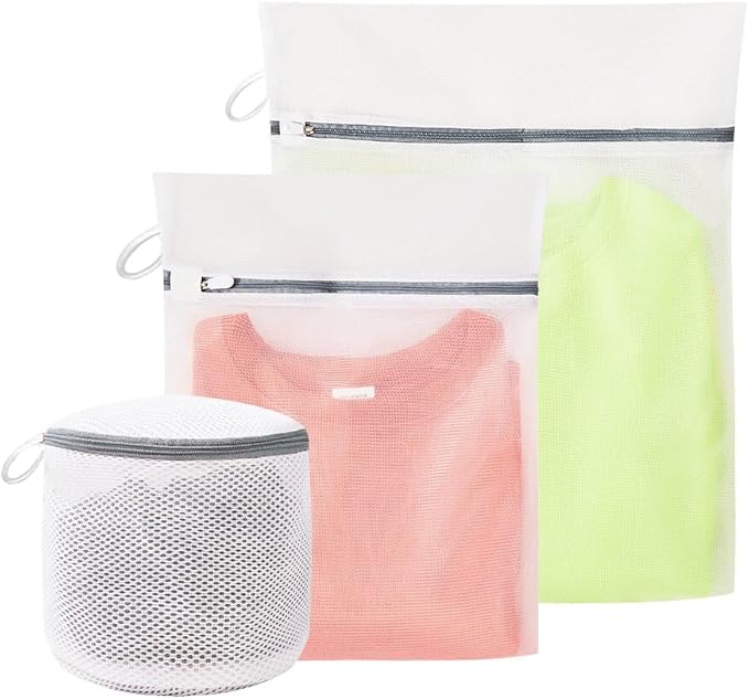 Mesh Laundry Bags for Delicates,with Upgrade the hanging ring,mesh laundry bags for washing machine12 x 16 Inches ﻿ (1 Medium)
