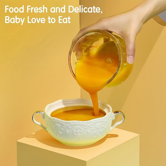 Baby Food Maker - Baby Food Processor for Baby Food, Fruit, Vegatable, Meat, Baby Food Puree Maker Make Fresh and Nutritious Meals for Your Little One, Mini, White, PY-892