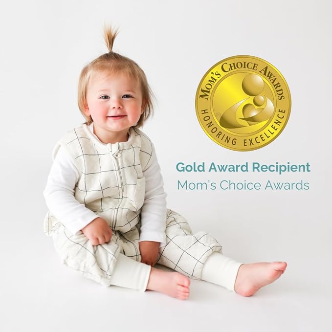 Tealbee Dreamsuit - Toddler Sleep Sack with feet 12-18 Months, 18-24 Months - 0.8 TOG Lightweight Baby Wearable Blanket for Walkers - Rayon Made from Bamboo, Organic Cotton Sleep Bag - Checkered