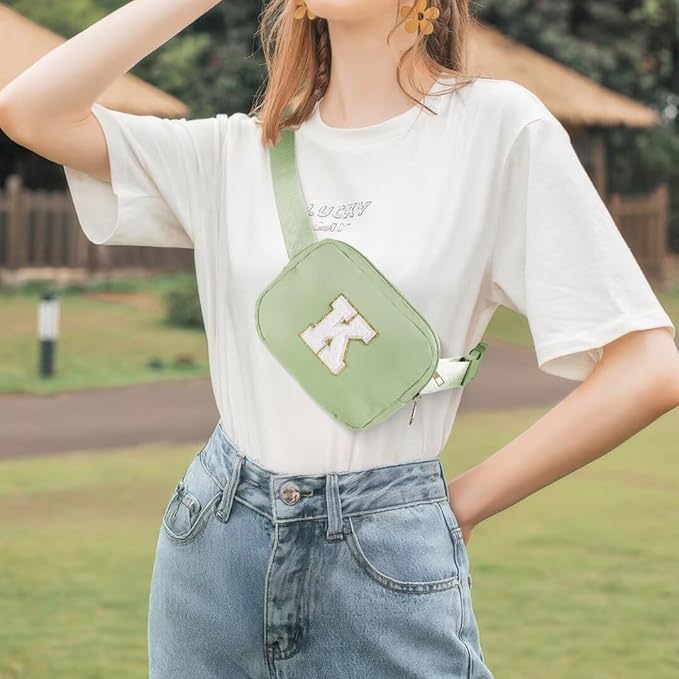 YOOLIFE Friend Gifts - Crossbody Bag for Women, Green Initial Crossbody Bag