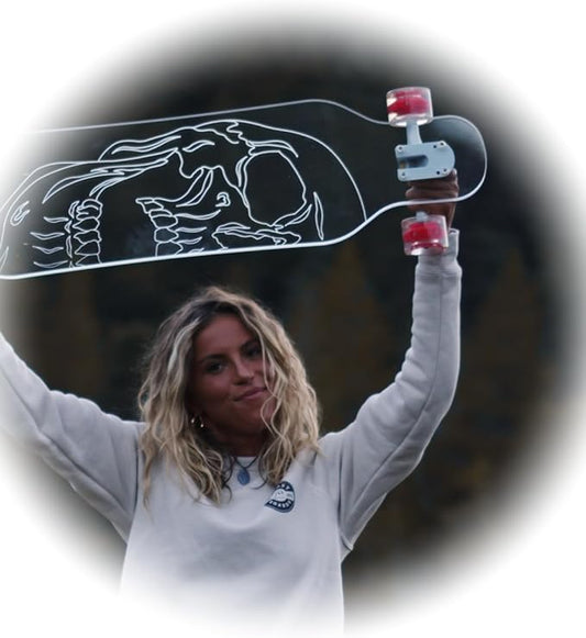 Clear Longboard Skateboard - Transparent Acrylic Long Boards with Light-Up LED Wheels for Smooth Rides - Ride The Streets in Style with Longboard Built for Beginners & Pros Alike