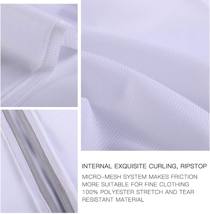 Kimmama Laundry Bag Mesh Wash Bags, Washing Machine Wash Bag, Net Washer Sack with Zipper, Dryer Pouch for Cleaning and Drying Cloths, Garment, Delicates, Intimates, Bra, Pant, Sock, Small Toys