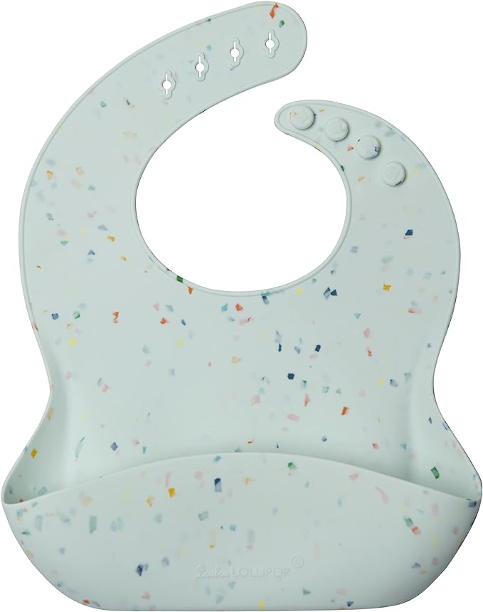 Loulou Lollipop Soft, Waterproof Silicone Feeding Bib for Babies and Toddlers
