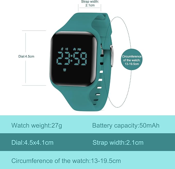 Kids Watches for Girls Boys Digital Sport Watch with Step Counter Pedometer Vibration Alarm Clock, No App Waterproof Fitness Tracker Kids Watch Boys Girls Teens Students Ages 5-16