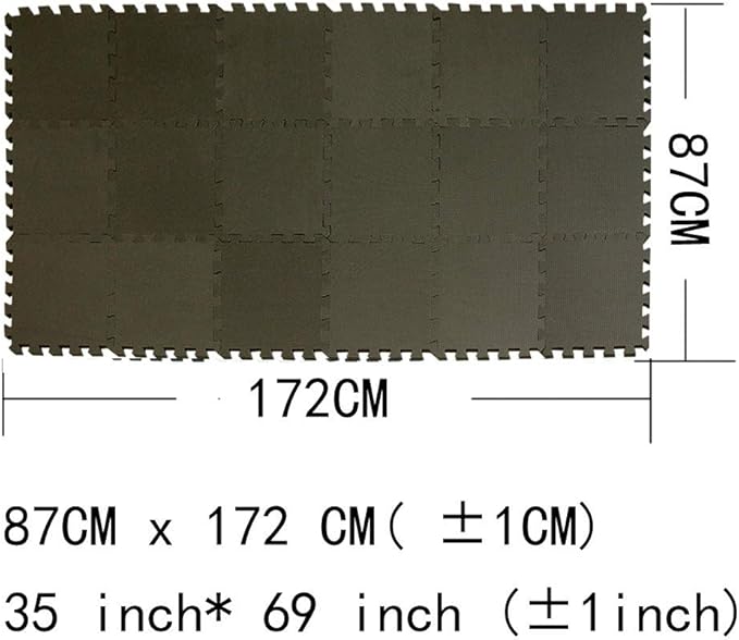 MQIAOHAM® 18 Pieces Puzzle Play Mats, Soft Baby Play Mat, Kids Interlocking Foam Floor Tiles, Toddlers Carpet Playmats G301018-104