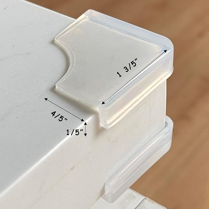 Food-Graded Silicone Clear Corner Protectors, Baby Proofing Table Edge Guards, Pre-Tapep Adhesive Soft for Kids Child Safety Proof, Cabinets Counter Furniture Bumpers (12, 1/5x4/5 in (Width))