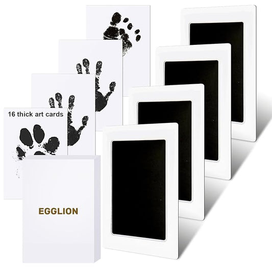4 Pack Inkless Baby Hand and Footprint Kit – Mess Free Clean Touch Ink Pad for Baby Handprints & Footprints, Newborn Keepsake, Safe Pet Paw Print Ink Pad, No Mess Baby Footprint Kit