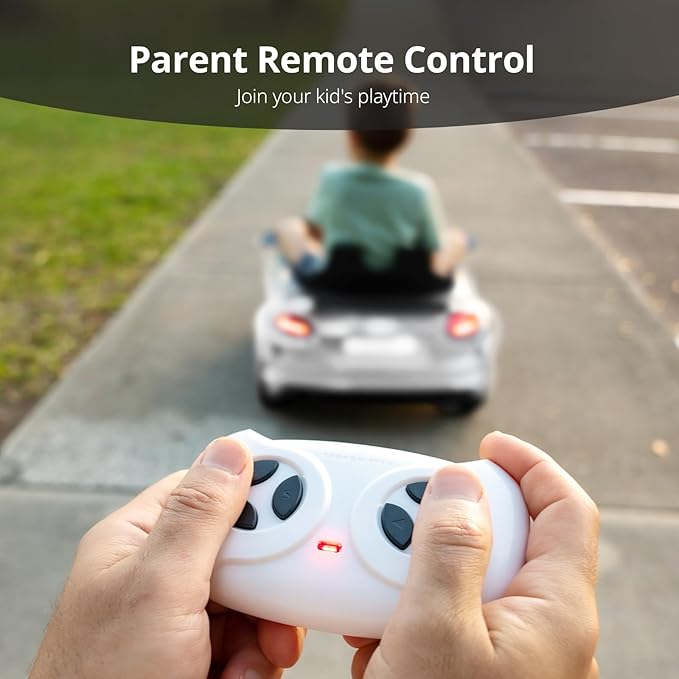 Kids Electric Car, Licensed Audi 6V Kids Ride on Toy Car for Toddlers with Remote - White